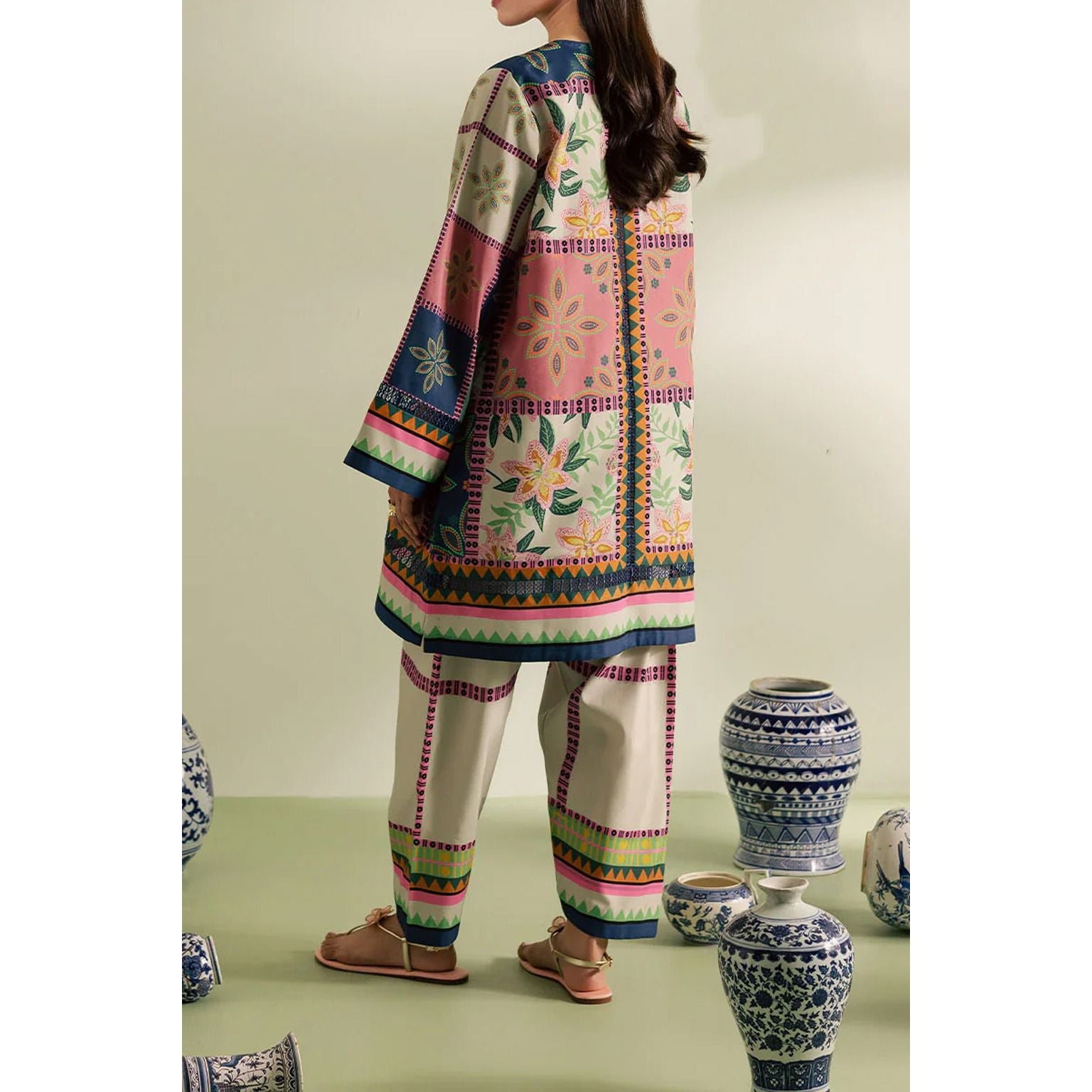 Stitched 2-Piece Printed Suit