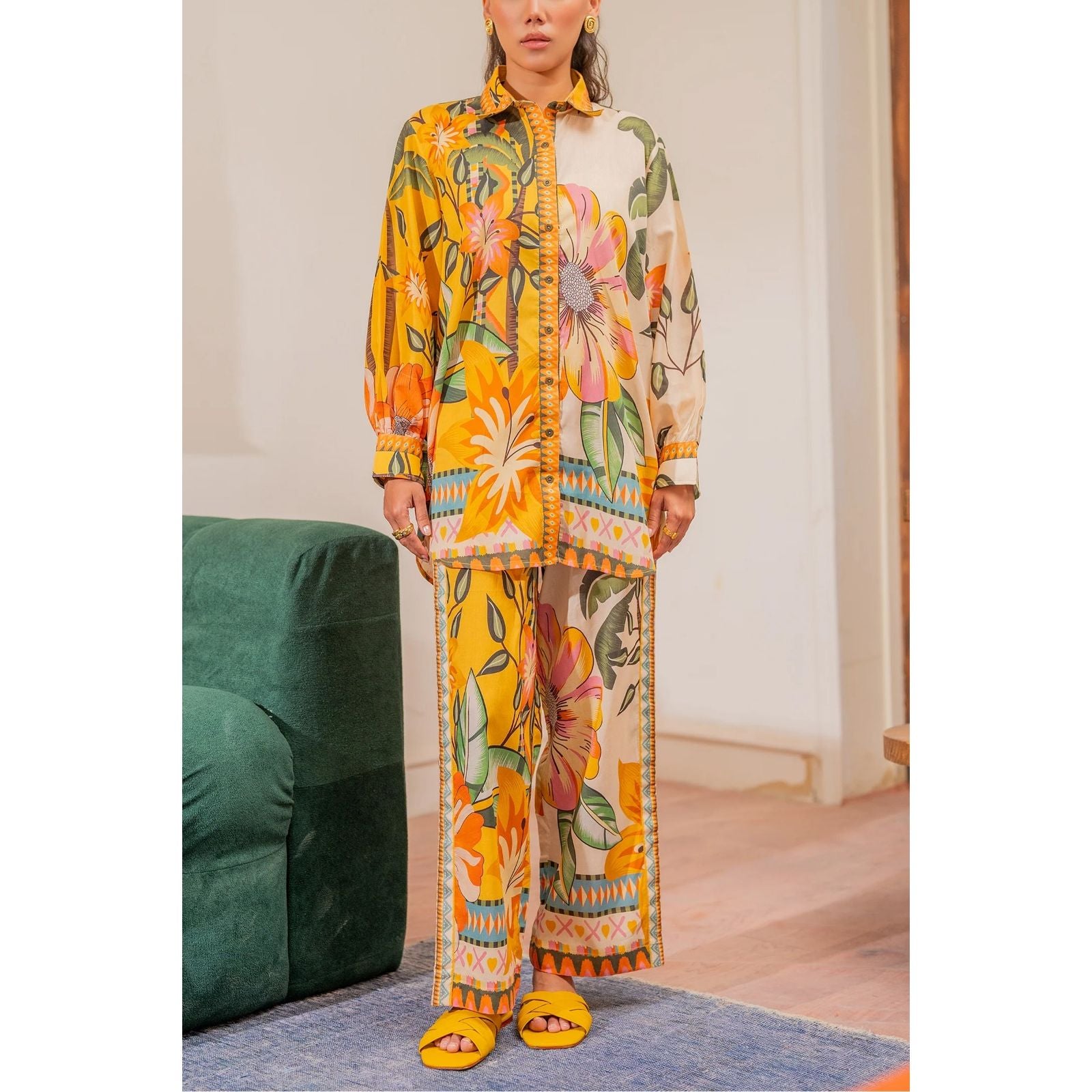 Stitched 2-Piece Printed Suit
