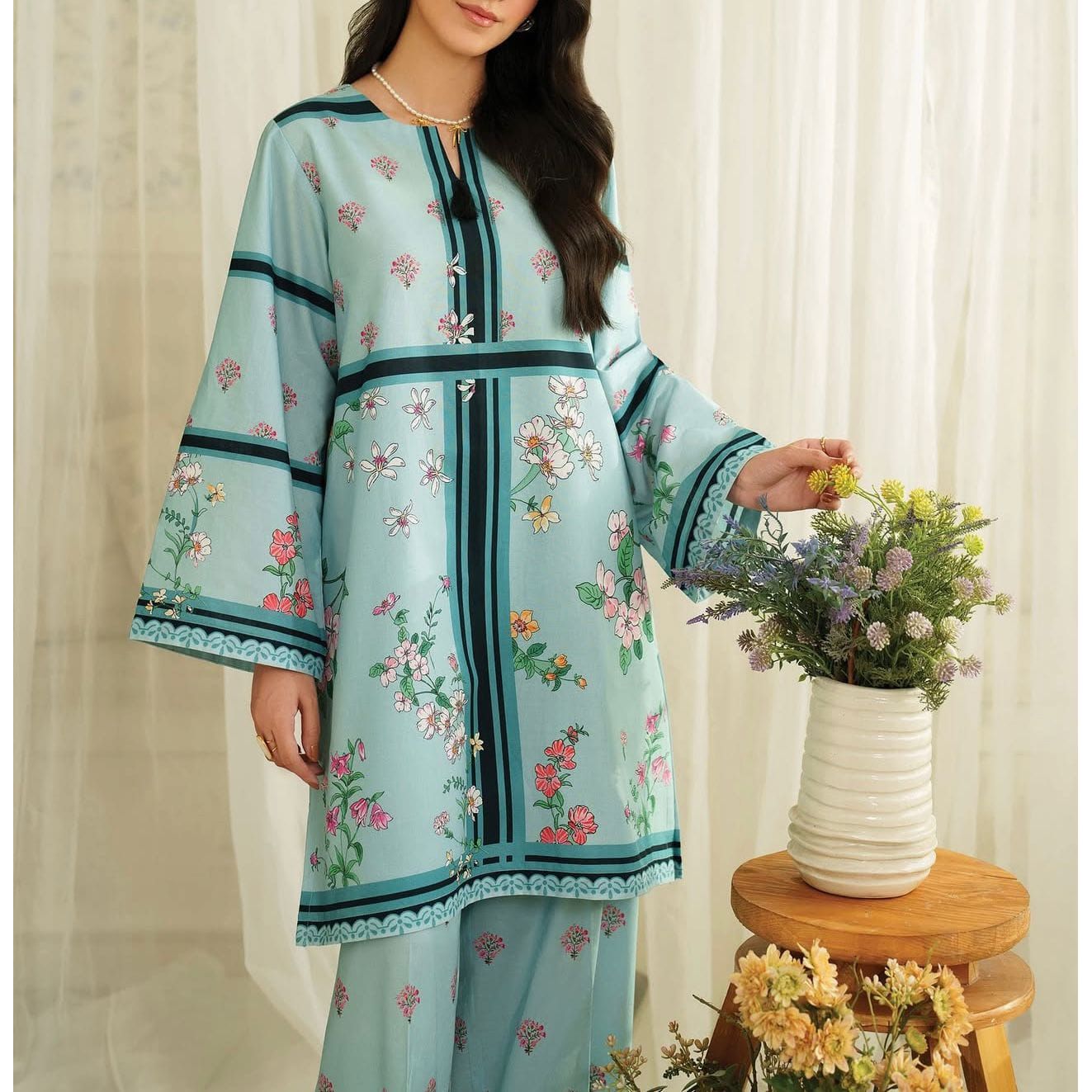 Stitched 2 Piece Printed Suit