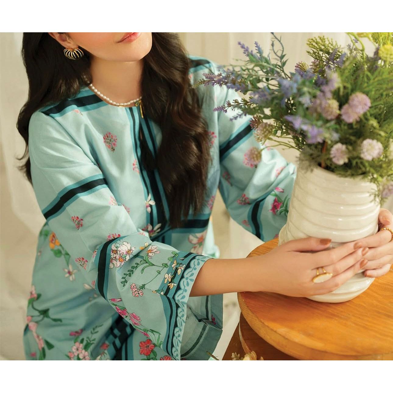 Stitched 2 Piece Printed Suit