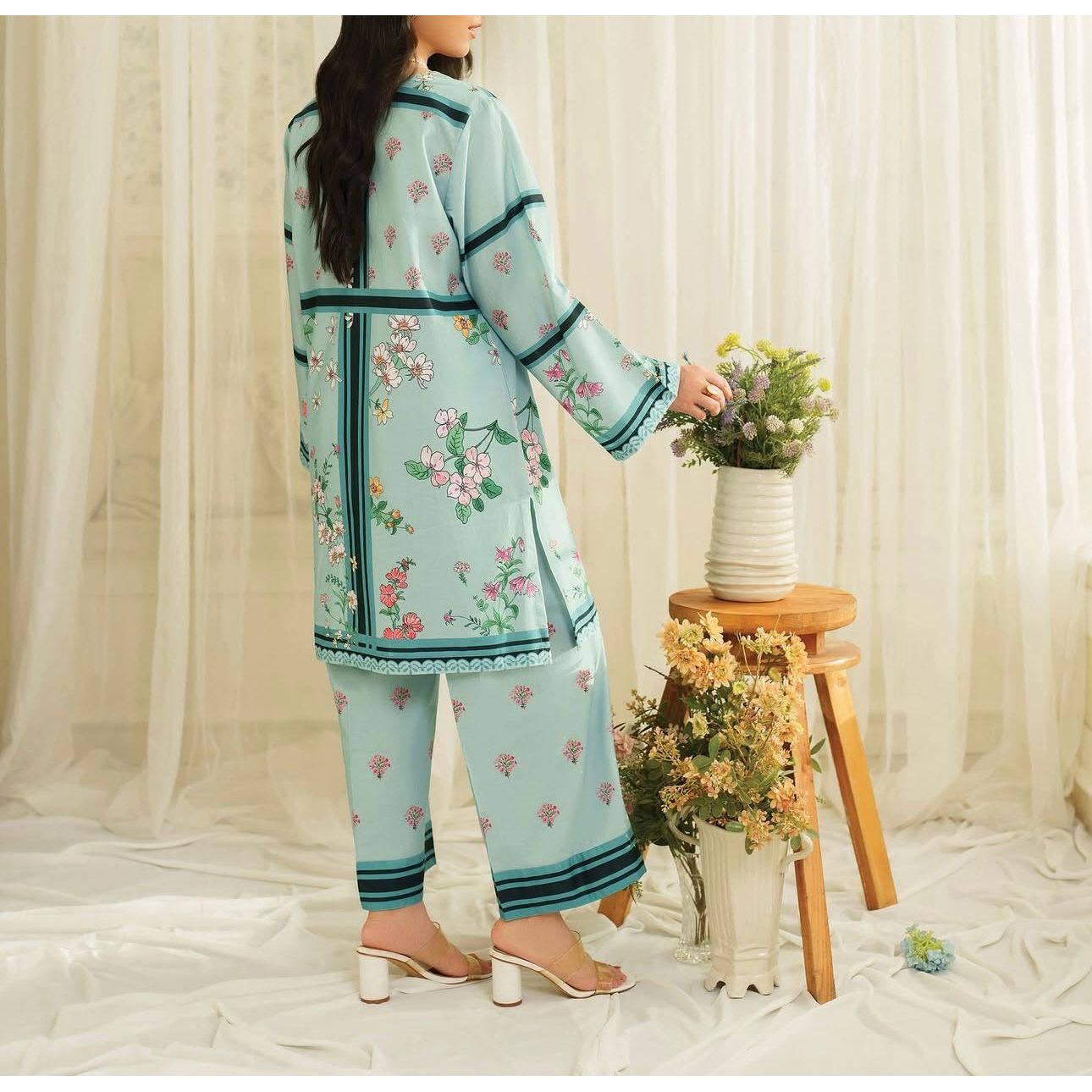 Stitched 2 Piece Printed Suit