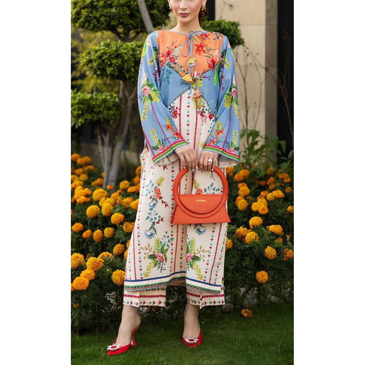 Stitched 2 Piece Printed Suit