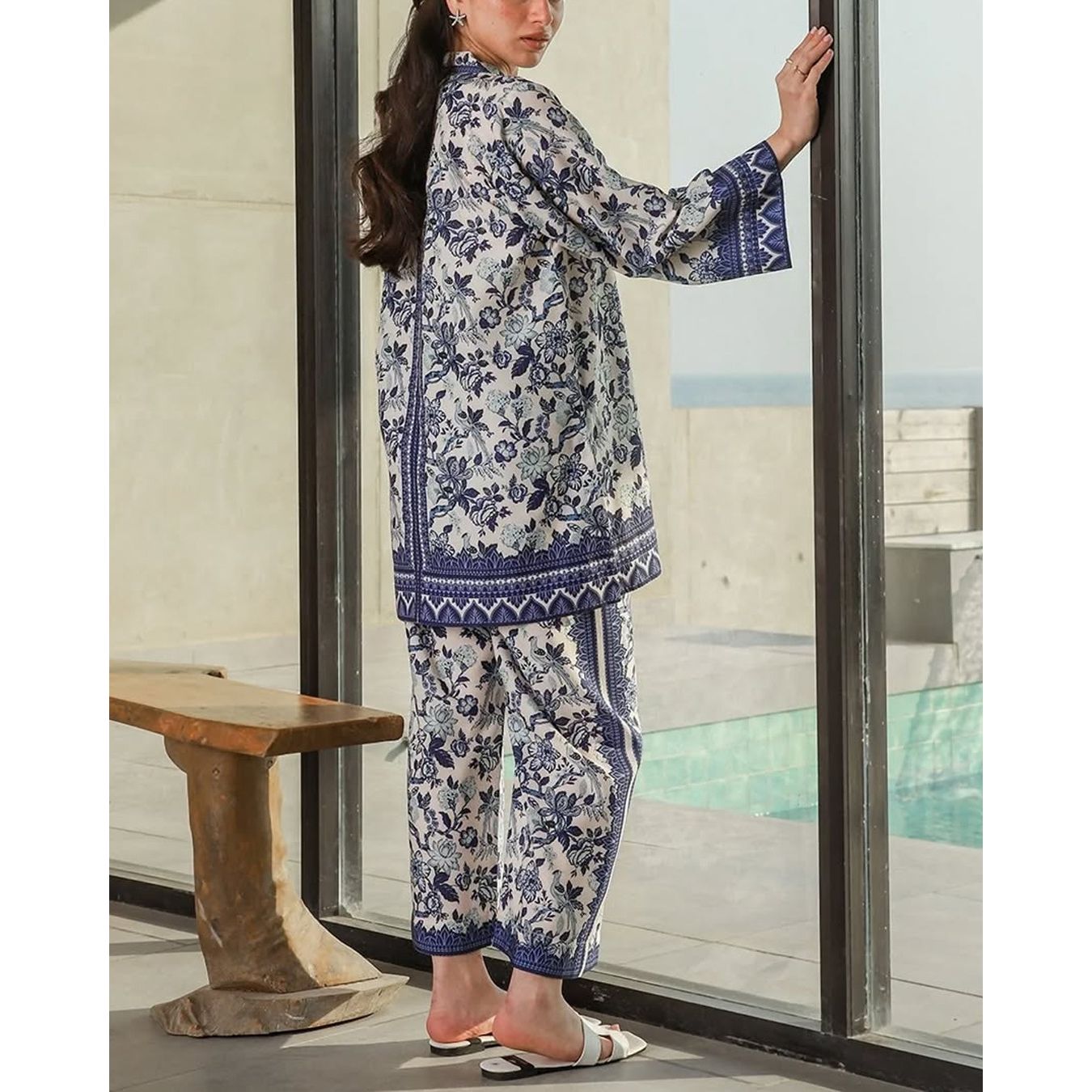 Stitched 2-Piece Printed Suit