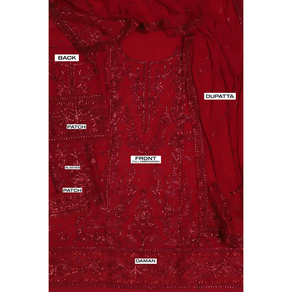 Gulaal Unstitched Luxury Chiffon 3-Piece Suit