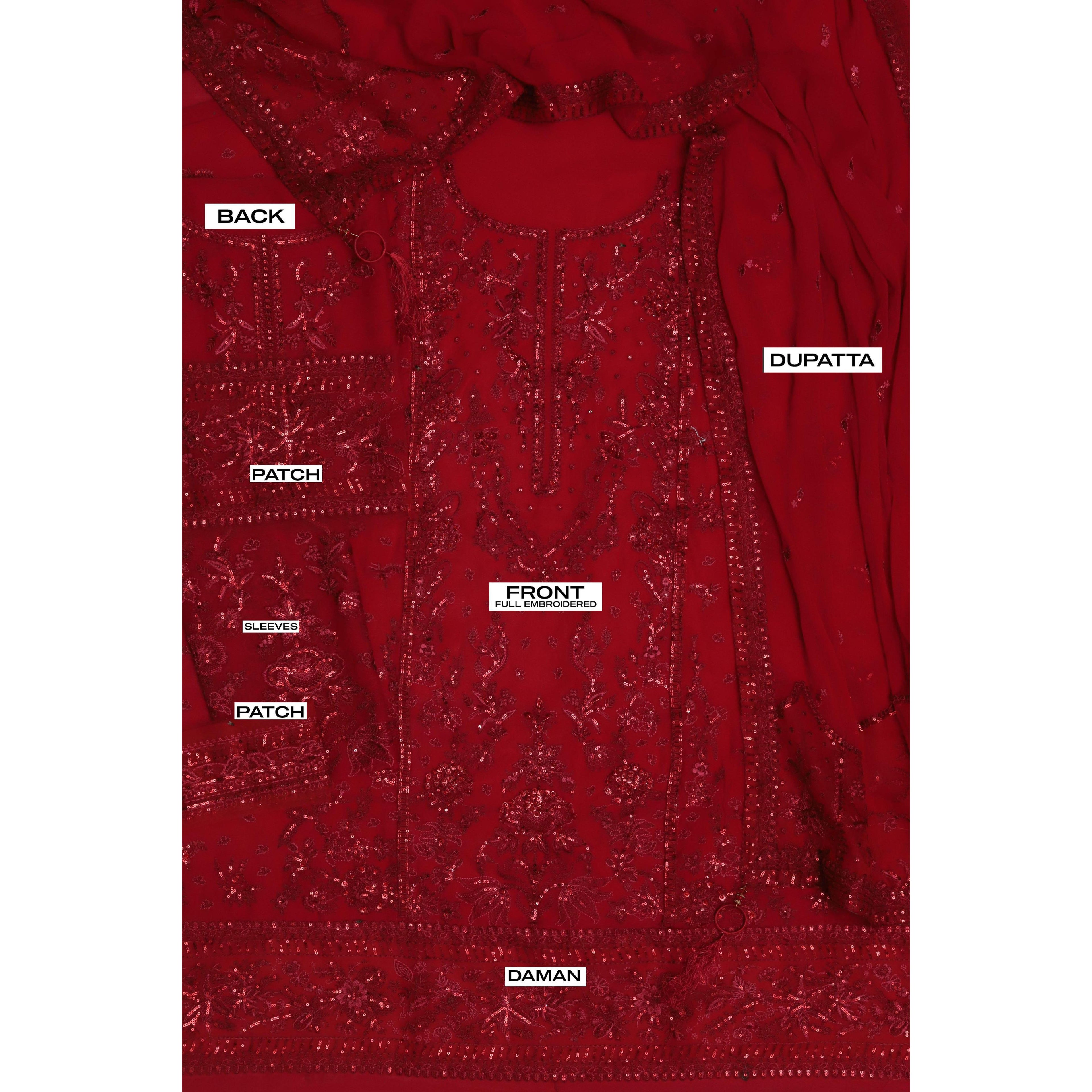 Gulaal Unstitched Luxury Chiffon 3-Piece Suit