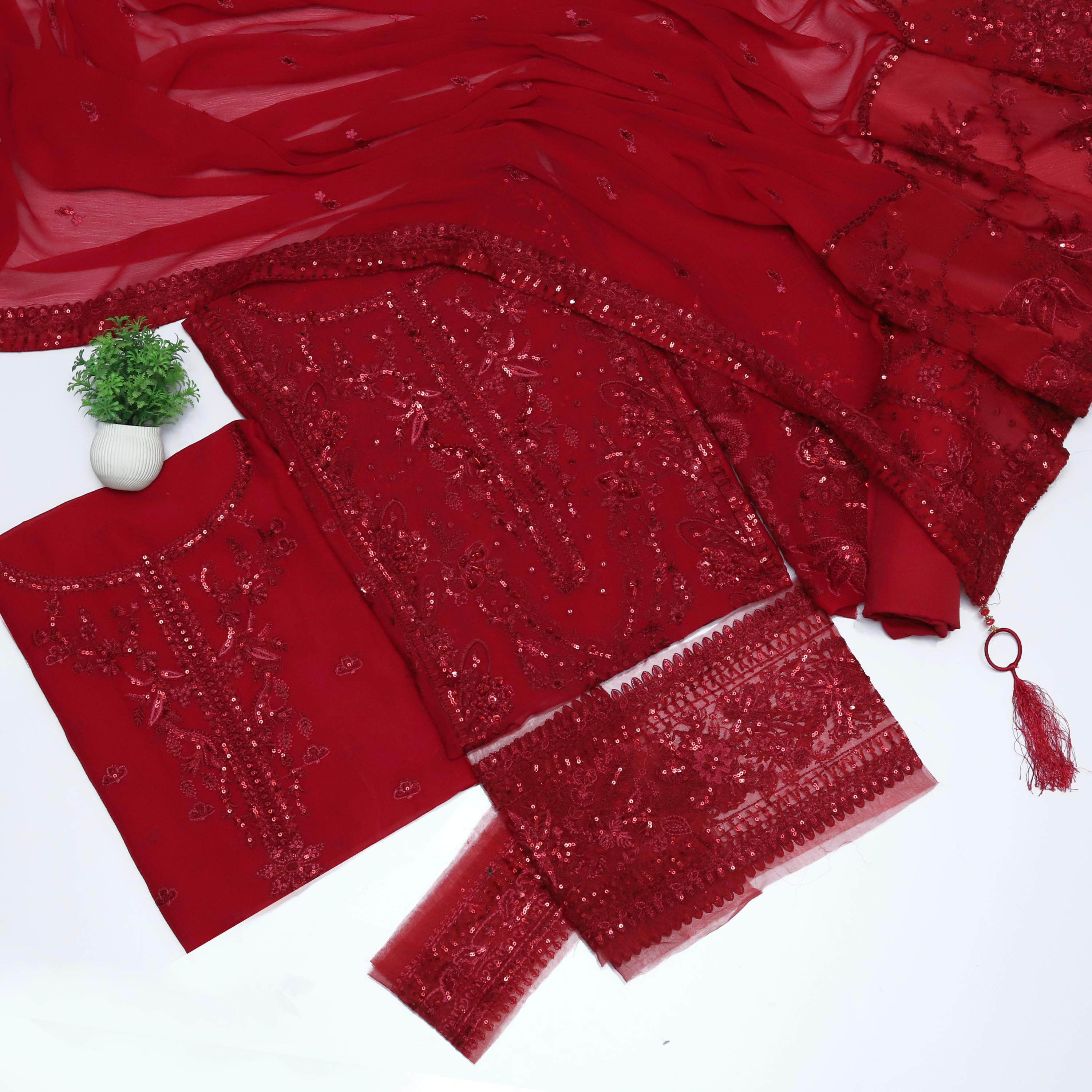 Gulaal Unstitched Luxury Chiffon 3-Piece Suit