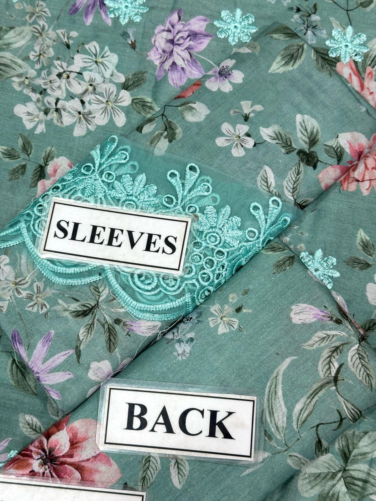 ADAN LIBAS – Unstitched| Premium Lawn Suit with Chiffon Dupatta