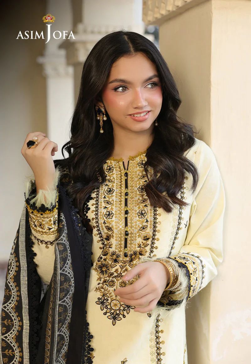 Asim Jofa Embroidered Airjet Lawn 3 Piece Suit with Monark Voil Dupatta