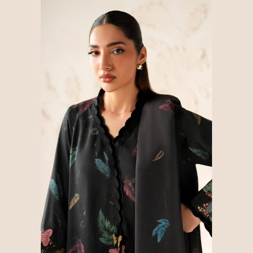 Baroque Embroidered Lawn 3 Piece Suit with Chiffon Dupatta