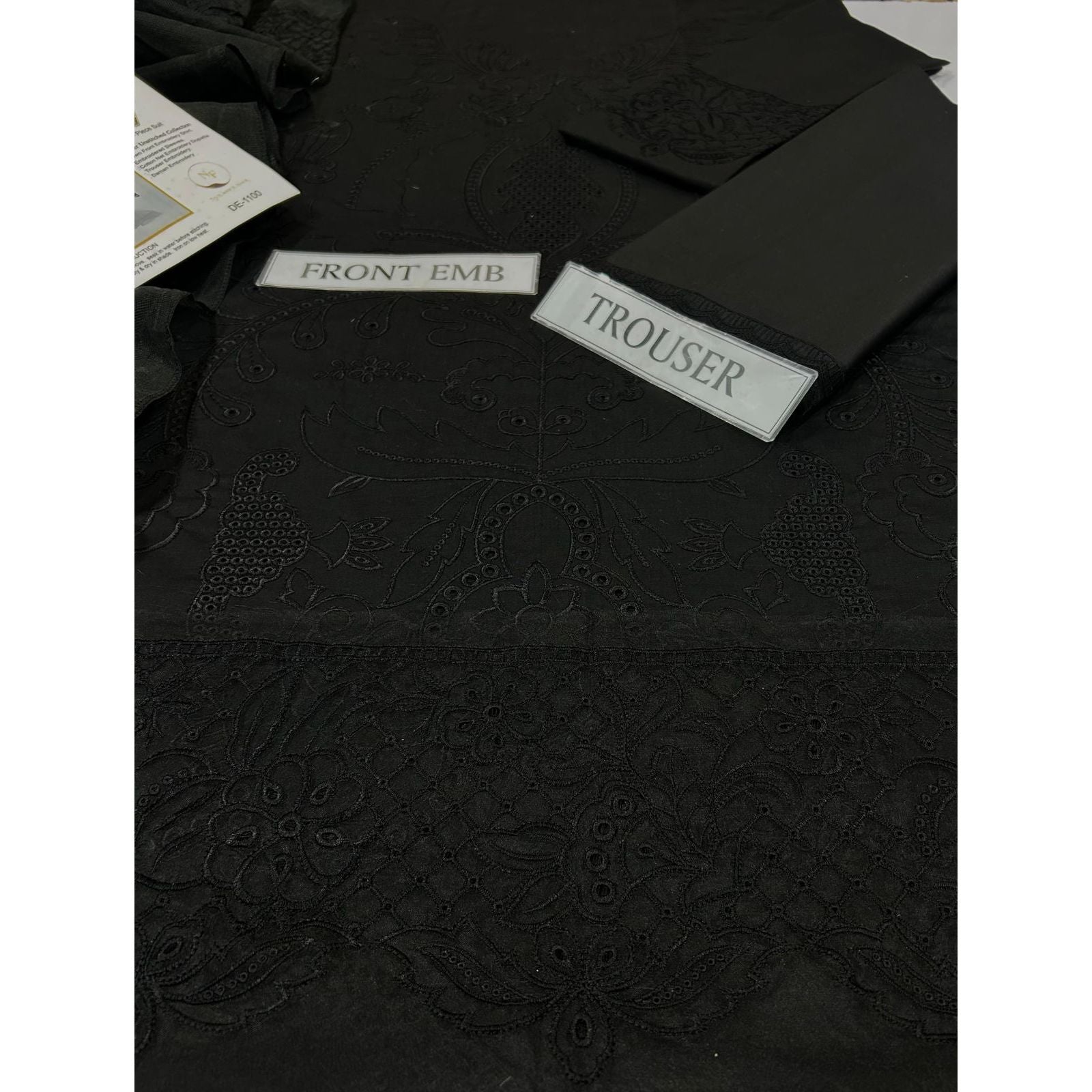 Maria B Embroidered Airjet Lawn 3 Piece Suit with Heavy Organza Dupatta