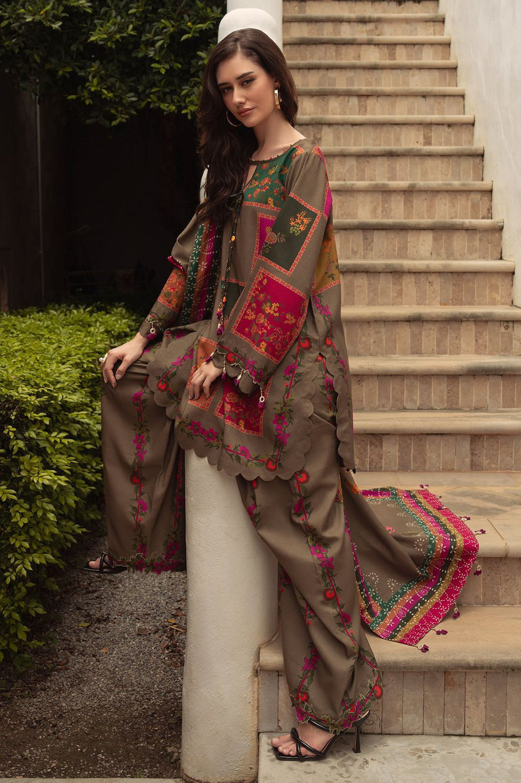 Charizma Luxury Digital Print Airjet Lawn 3 Piece Suit for Women